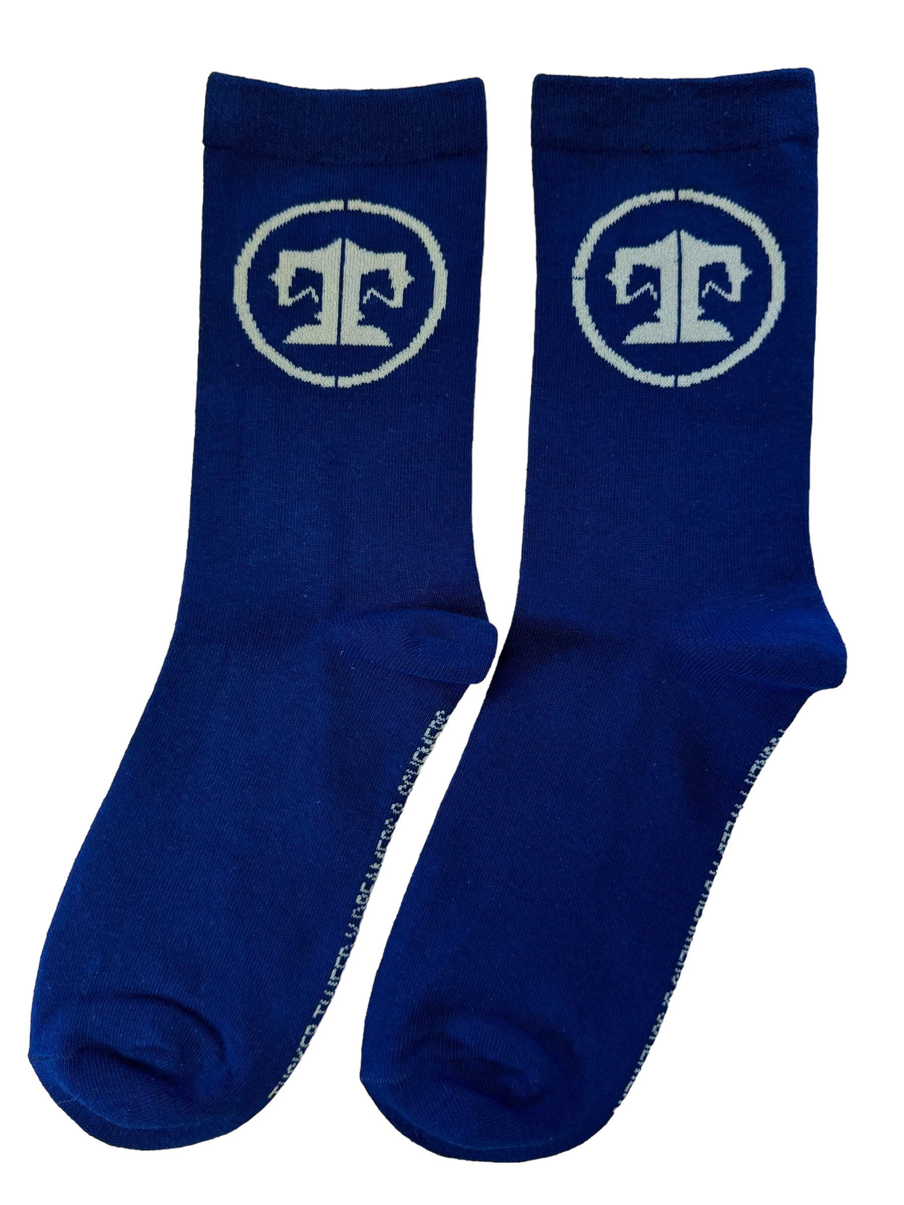 Tucker Tweed Equestrian Apparel Navy Crew Large Logo Tucker Tweed Equestrian D&S Signature Boot Socks