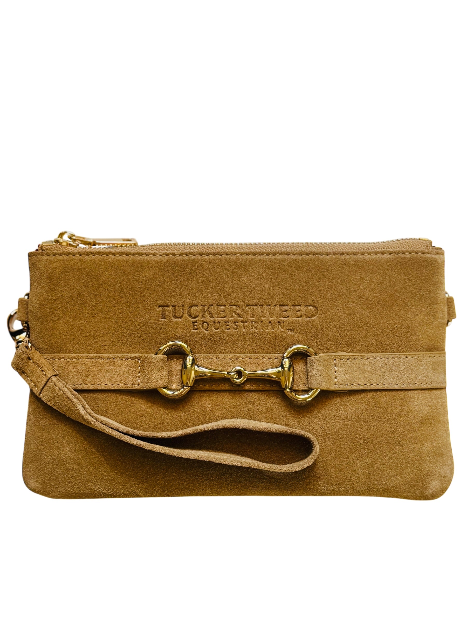 Tucker Tweed Equestrian Apparel & Accessories Wellington Wristlet Milk Chocolate Suede Edition