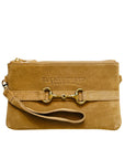 Tucker Tweed Equestrian Leather Handbags Wellington Wristlet Palomino Suede Edition