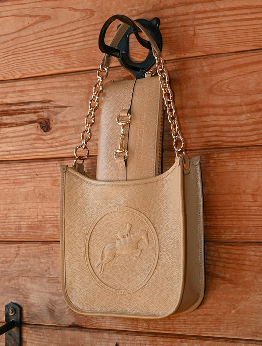 Tucker Tweed Leather Handbags Middleburg Messenger, Hunter/Jumper
