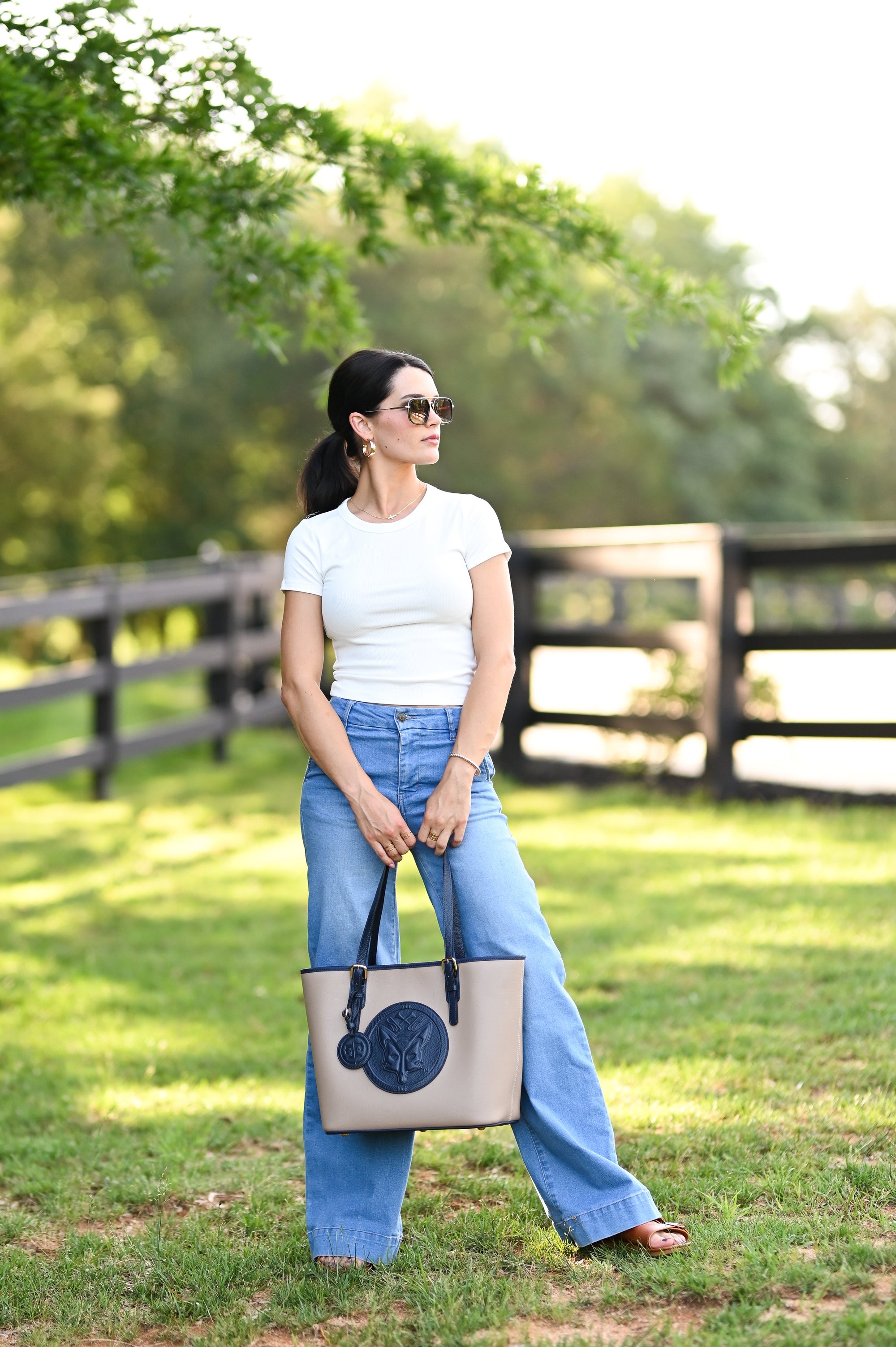 Tucker Tweed Leather Handbags The James River Carry All: Foxhunting