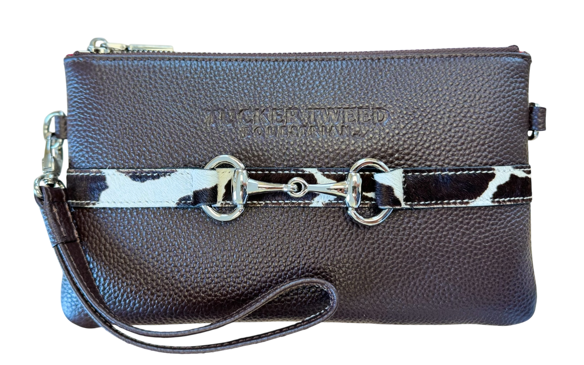 Tucker Tweed Leather Handbags Dark Chocolate/Cow The Wellington Wristlet