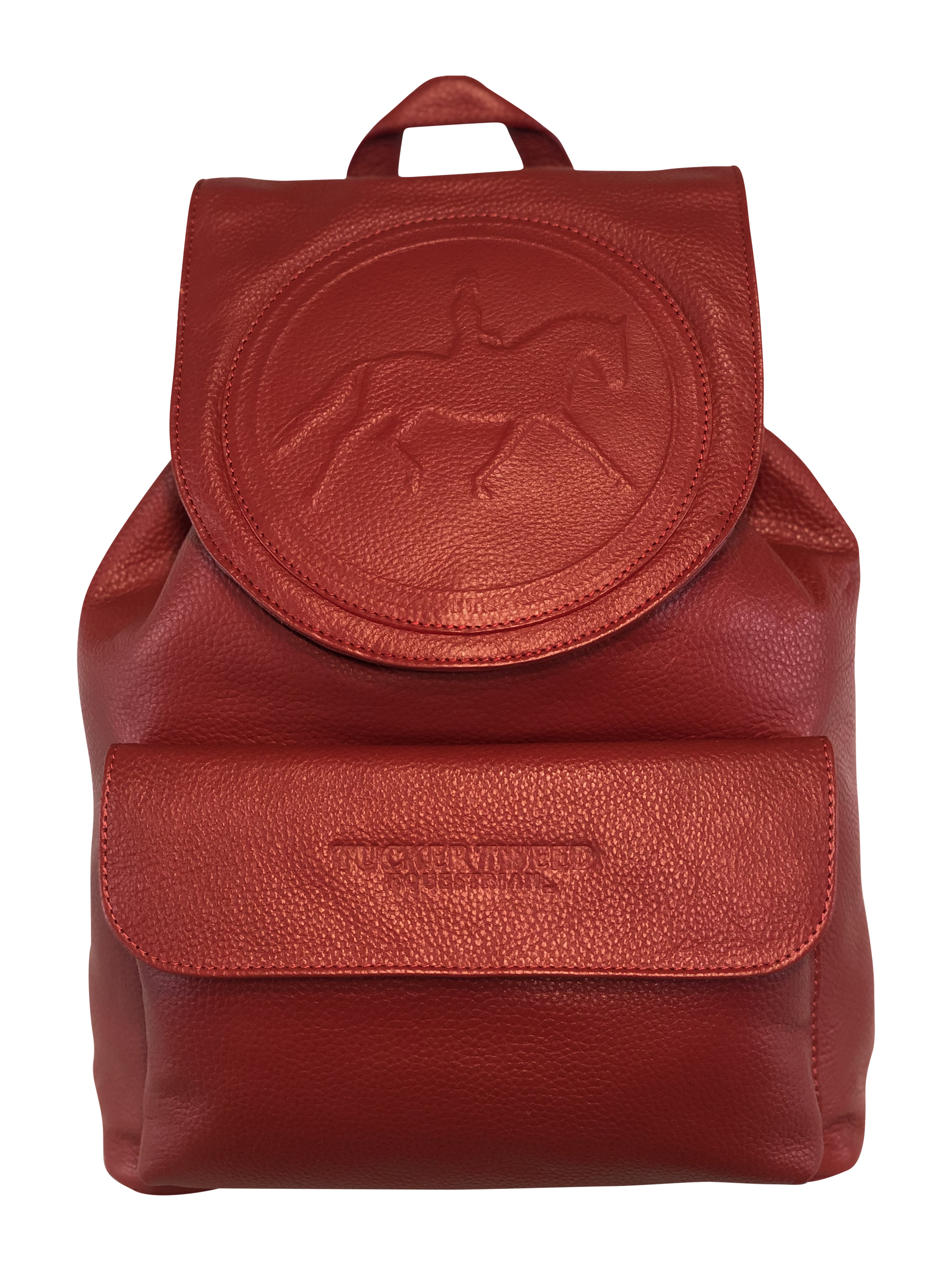 Red leather bookbag sales