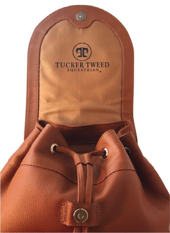 Aiden Straw & Leather French Market Backpack - Cognac