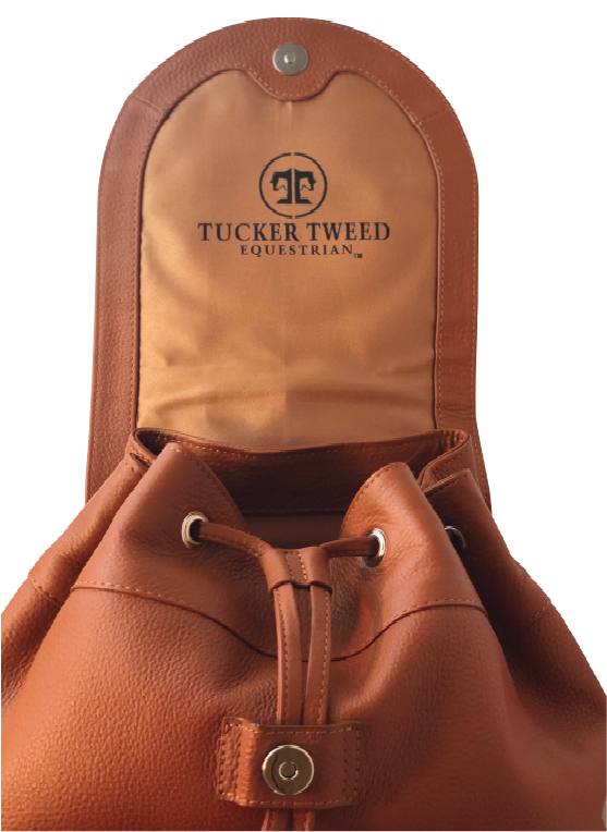 Tucker Tweed Equestrian Leather Handbags Brandywine Backpack: Fox Hunting