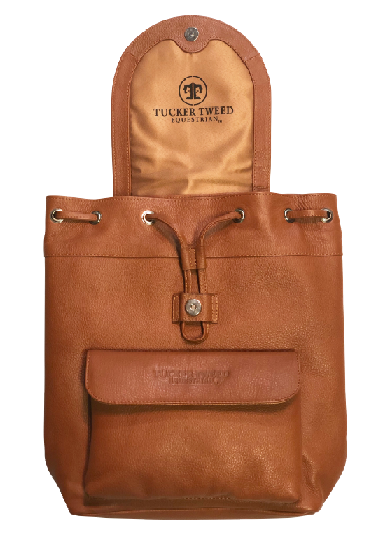 Tucker Tweed Equestrian Leather Handbags Brandywine Backpack: Fox Hunting