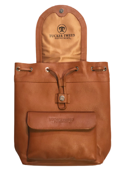 Tucker Tweed Equestrian Leather Handbags Brandywine Backpack: Fox Hunting
