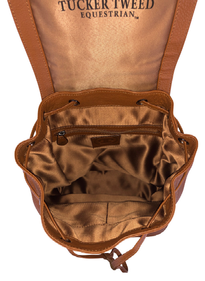 Tucker Tweed Equestrian Leather Handbags Brandywine Backpack: Fox Hunting