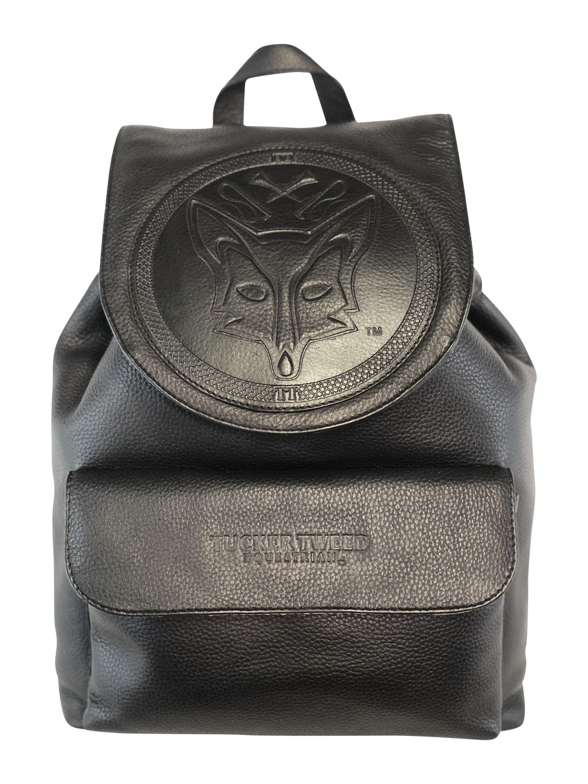 Tucker Tweed Equestrian Leather Handbags Fox Hunting Black Brandywine Backpack: Fox Hunting