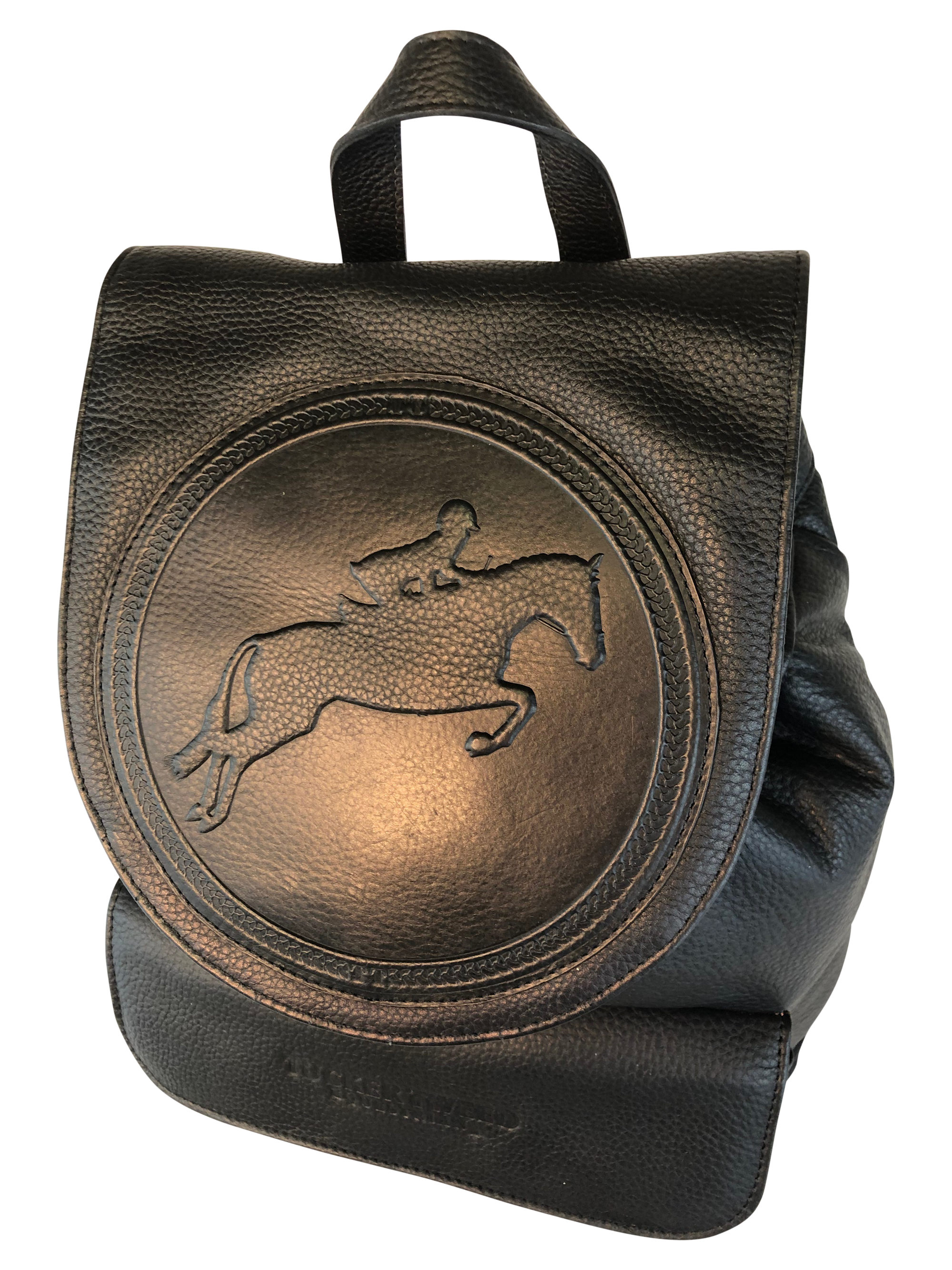 Tucker Tweed Equestrian Leather Handbags Brandywine Backpack: Hunter/Jumper