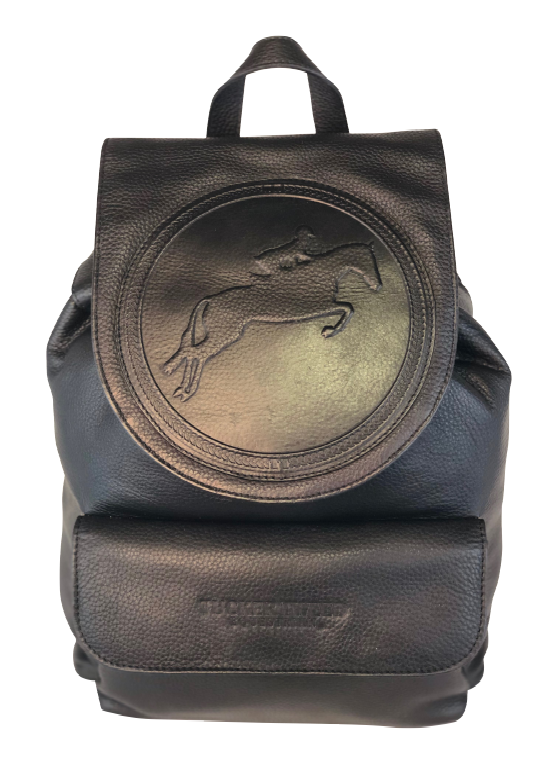 Tucker Tweed Equestrian Leather Handbags Hunter Jumper - Black Brandywine Backpack: Hunter/Jumper