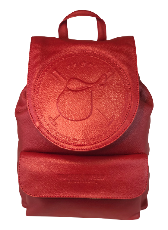 Tucker Tweed Equestrian Leather Handbags Polo Red Brandywine Backpack: Polo