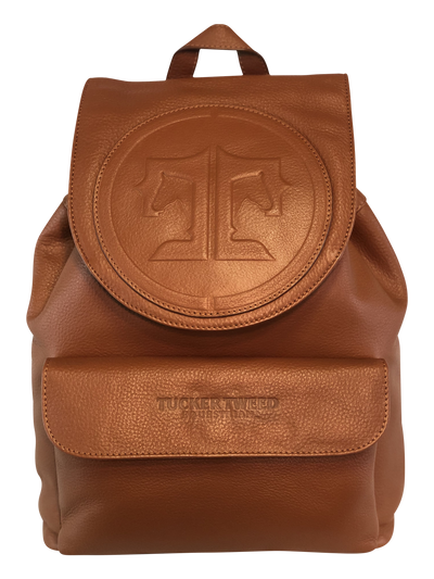 Tucker Tweed Equestrian Leather Handbags Signature Chestnut Brandywine Backpack: Signature