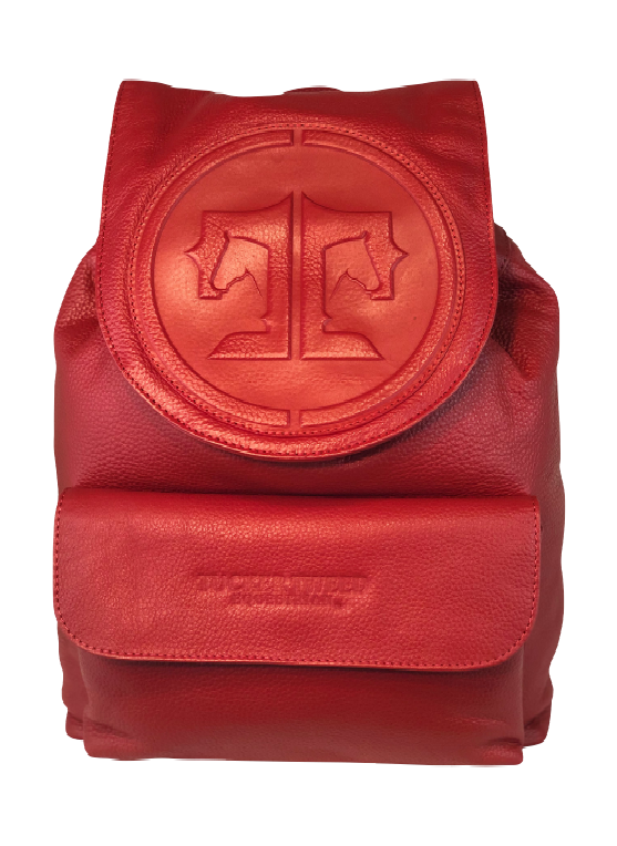 Tucker Tweed Equestrian Leather Handbags Signature Red Brandywine Backpack: Signature