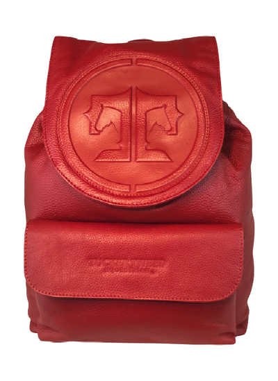 Tucker Tweed Equestrian Leather Handbags Signature Red Brandywine Backpack: Signature