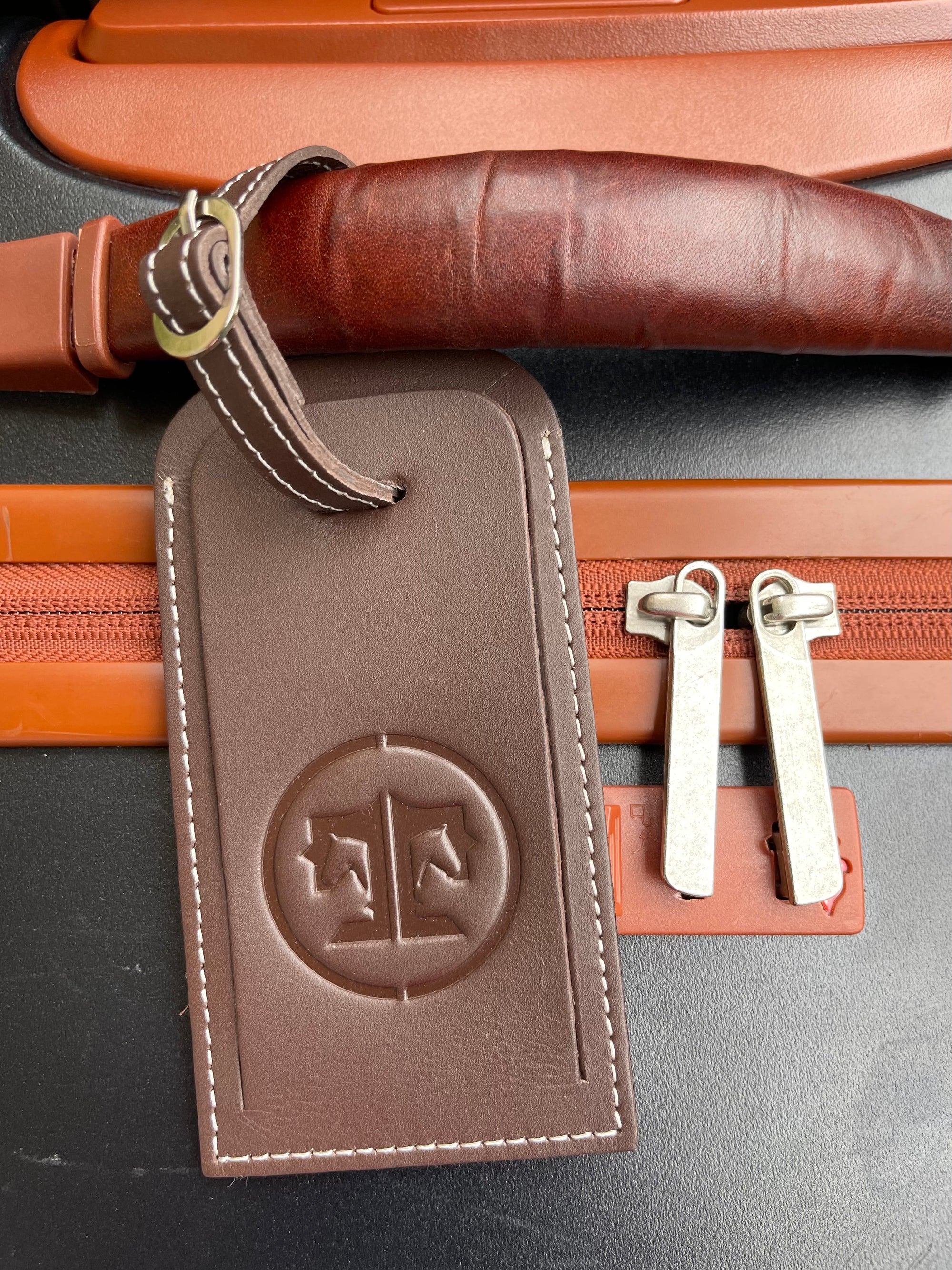 Leather Luggage Tags - Tucker Tweed Equestrian