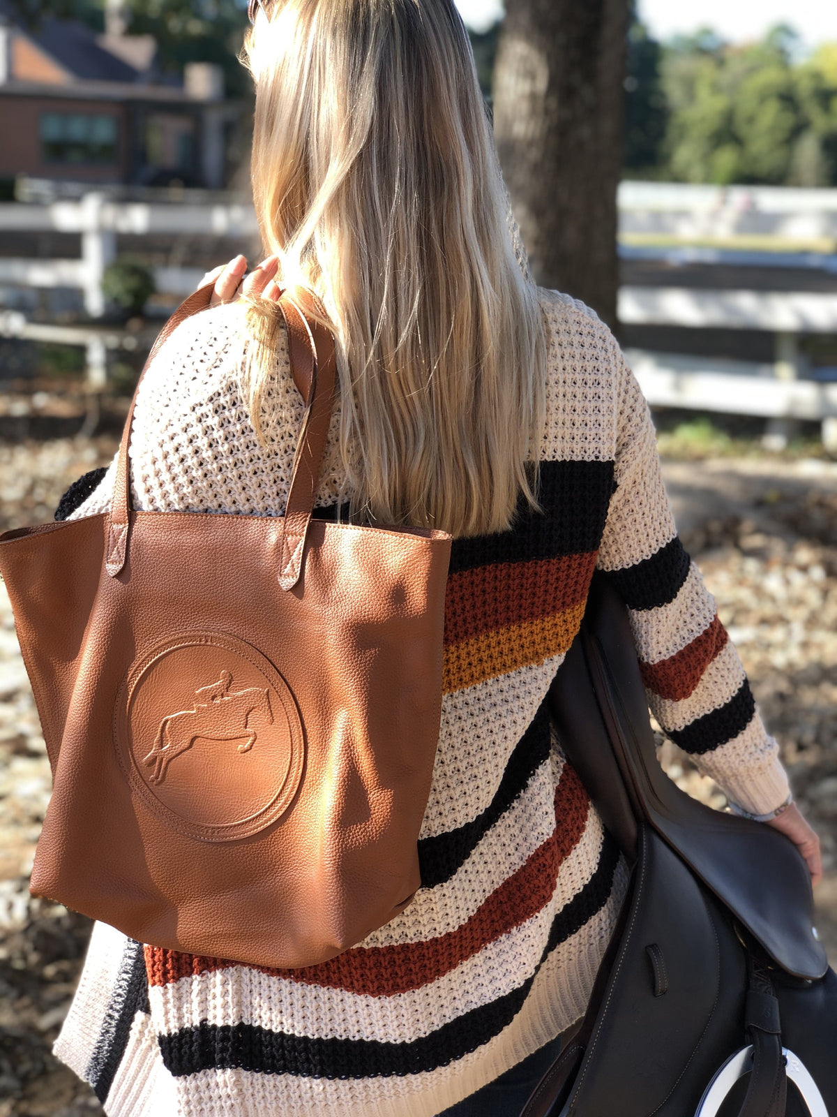 Tucker Tweed Equestrian Leather Handbags Sonoma Shoulder Bag: Polo