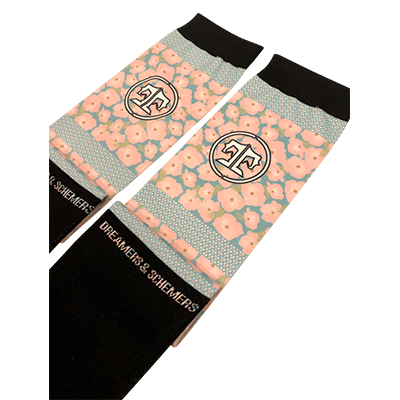 Tucker Tweed Equestrian Apparel Pink Cherry Blossoms Tucker Tweed Equestrian D&S Signature Boot Socks