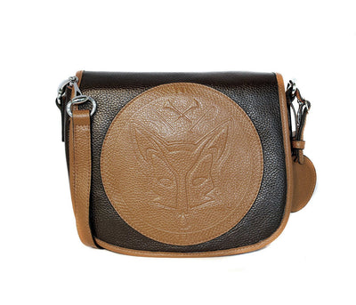 Tucker Tweed Leather Handbags Dark Chocolate / Chestnut / Foxhunting The Camden Crossbody: Foxhunting
