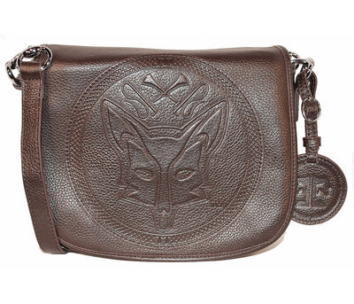 Tucker Tweed Leather Handbags Dark Chocolate / Foxhunting The Camden Crossbody: Foxhunting