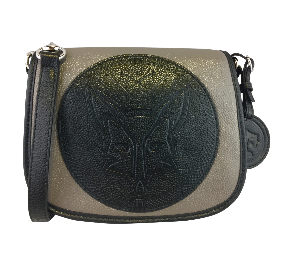Tucker Tweed Leather Handbags Grey/Black / Foxhunting The Camden Crossbody: Foxhunting