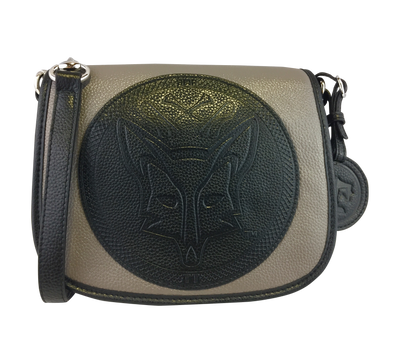 Tucker Tweed Leather Handbags Grey/Black / Foxhunting The Camden Crossbody: Foxhunting