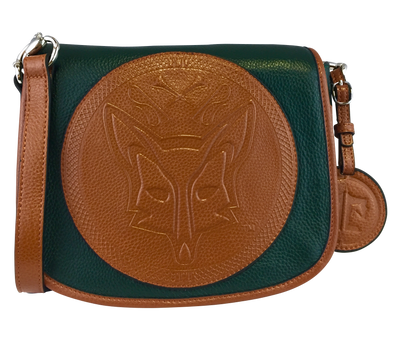 Tucker Tweed Leather Handbags Hunter Green/Chestnut / Foxhunting The Camden Crossbody: Foxhunting