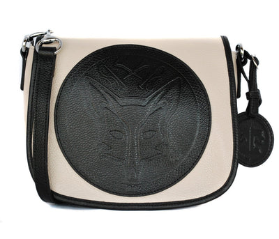 Tucker Tweed Leather Handbags Ivory/Black / Foxhunting The Camden Crossbody: Foxhunting