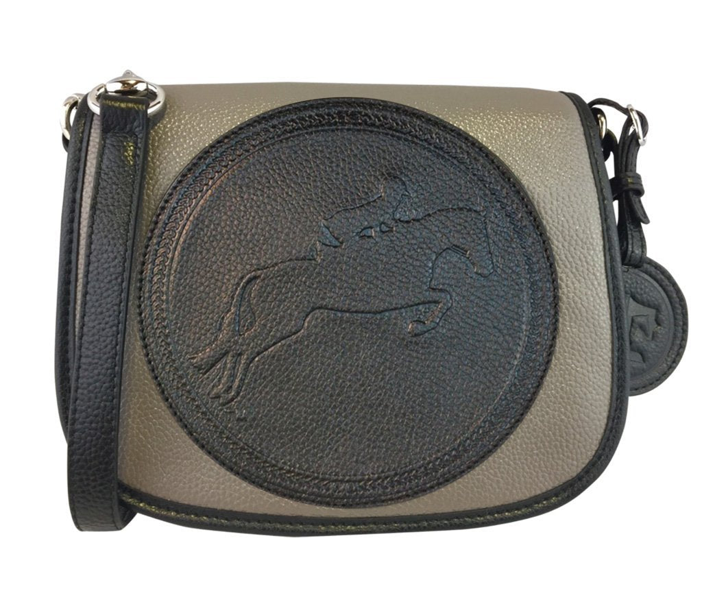 Tucker Tweed Leather Handbags Grey/Black / Hunter/Jumper The Camden Crossbody: Hunter/Jumper