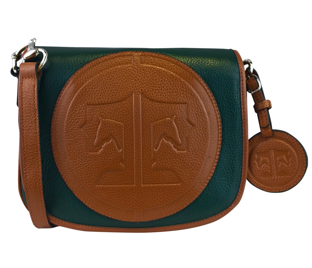 Tucker Tweed Leather Handbags Hunter Green/Chestnut / Signature The Camden Crossbody: Signature