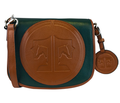 Tucker Tweed Leather Handbags Hunter Green/Chestnut / Signature The Camden Crossbody: Signature