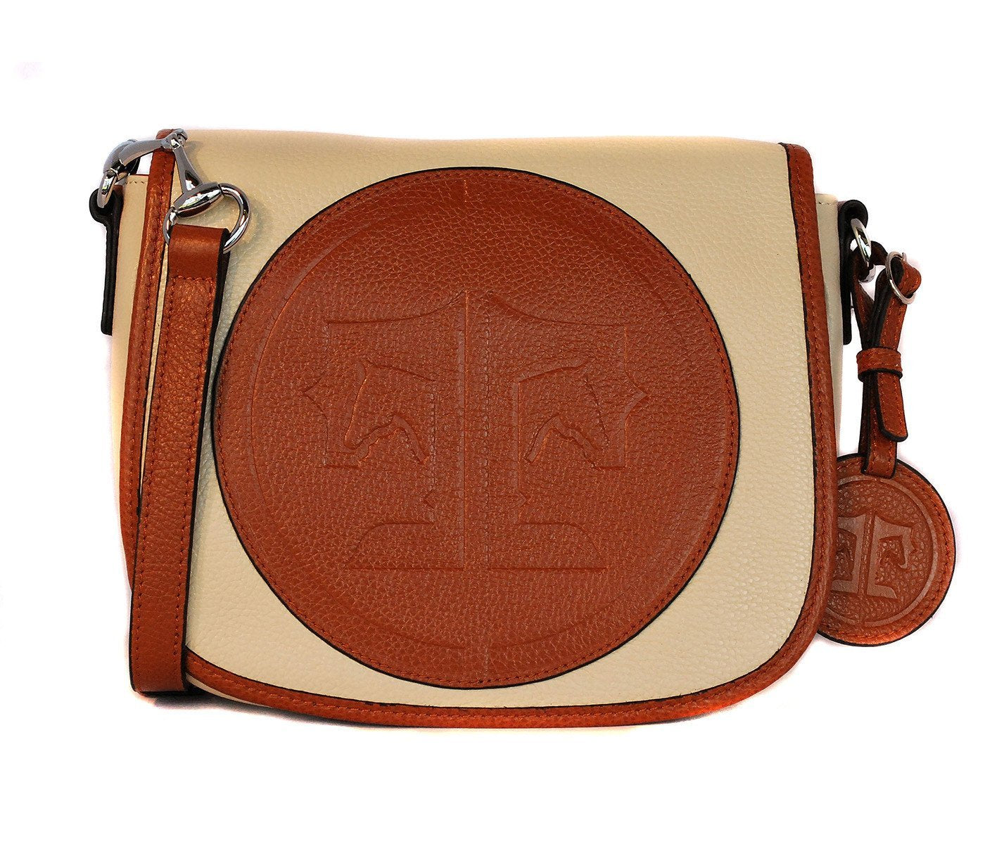 Tucker Tweed Leather Handbags Ivory/Chestnut / Signature The Camden Crossbody: Signature