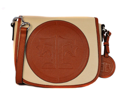 Tucker Tweed Leather Handbags Ivory/Chestnut / Signature The Camden Crossbody: Signature