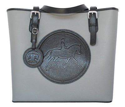 Tucker Tweed Leather Handbags Grey/Black The James River Carry All: Dressage