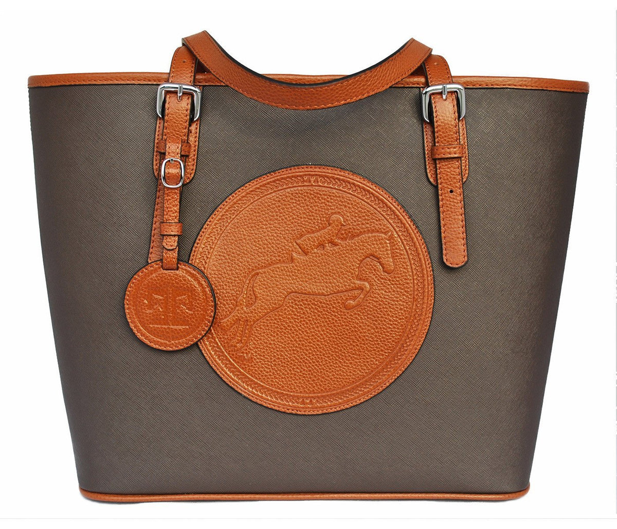 Tucker Tweed Leather Handbags Espresso/Chestnut The James River Carry All: Hunter/Jumper