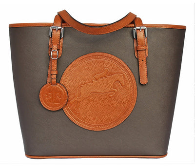 Tucker Tweed Leather Handbags Espresso/Chestnut The James River Carry All: Hunter/Jumper