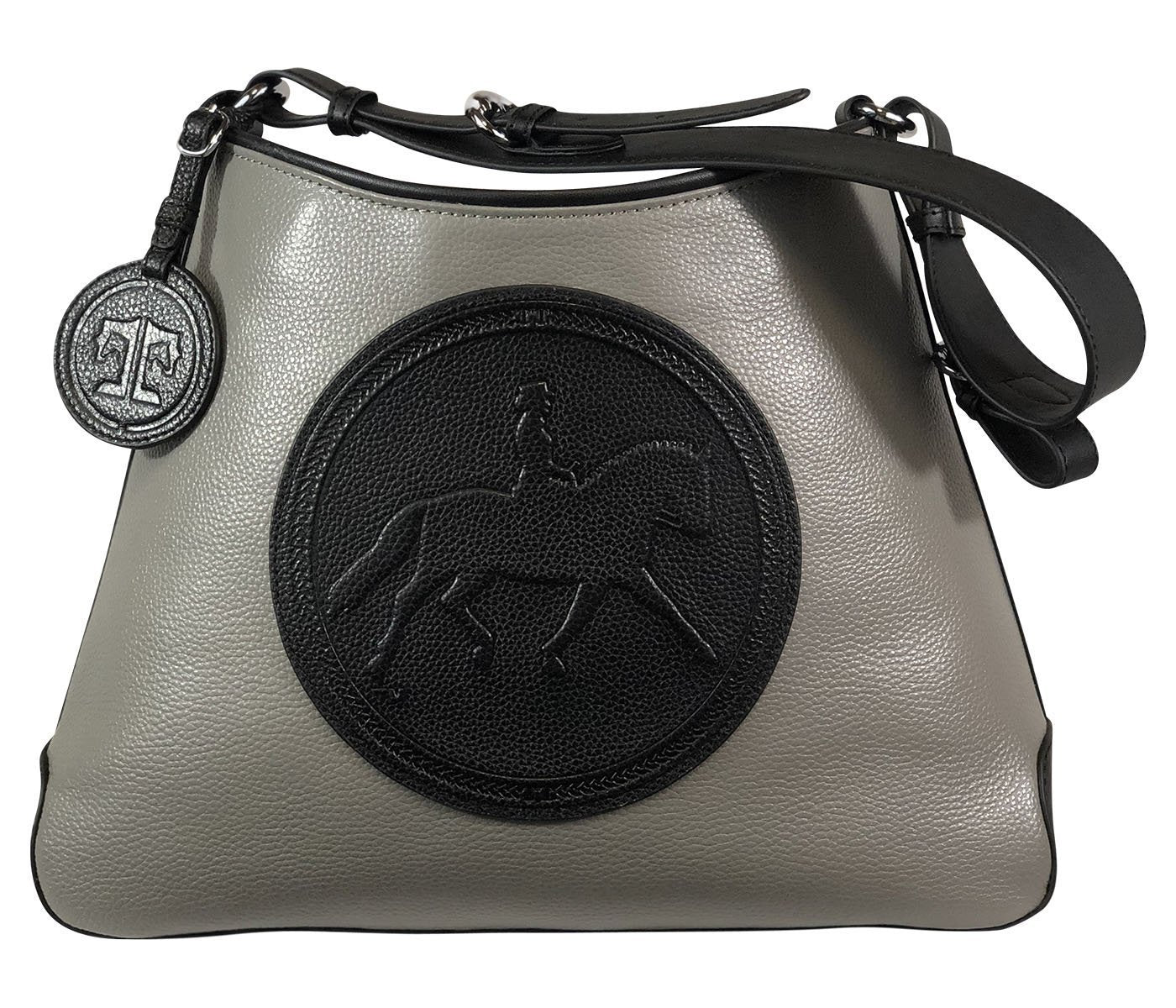 Tucker Tweed Leather Handbags Grey/Black / Dressage The Tweed Manor Tote: Dressage