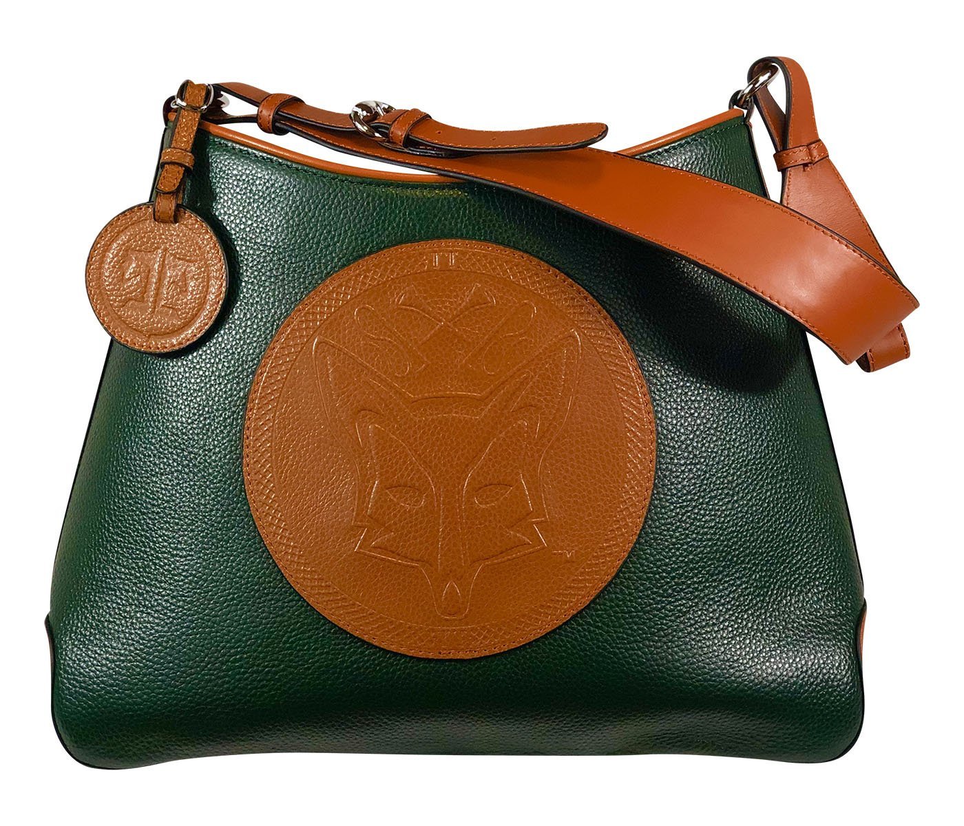 Tucker Tweed Leather Handbags Hunter Green/Chestnut / Foxhunting The Tweed Manor Tote: Foxhunting
