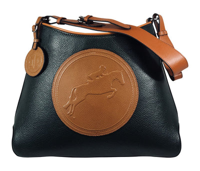 Tucker Tweed Leather Handbags Black/Chestnut / Hunter/Jumper The Tweed Manor Tote: Hunter Jumper