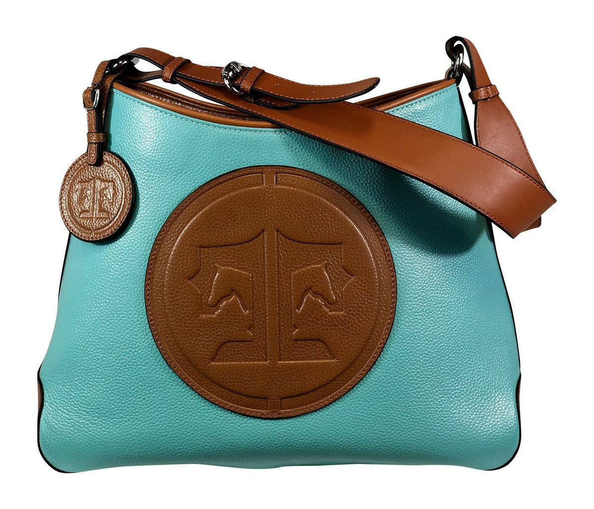 Tucker Tweed Leather Handbags Turquoise/Chestnut / Signature The Tweed Manor Tote: Signature