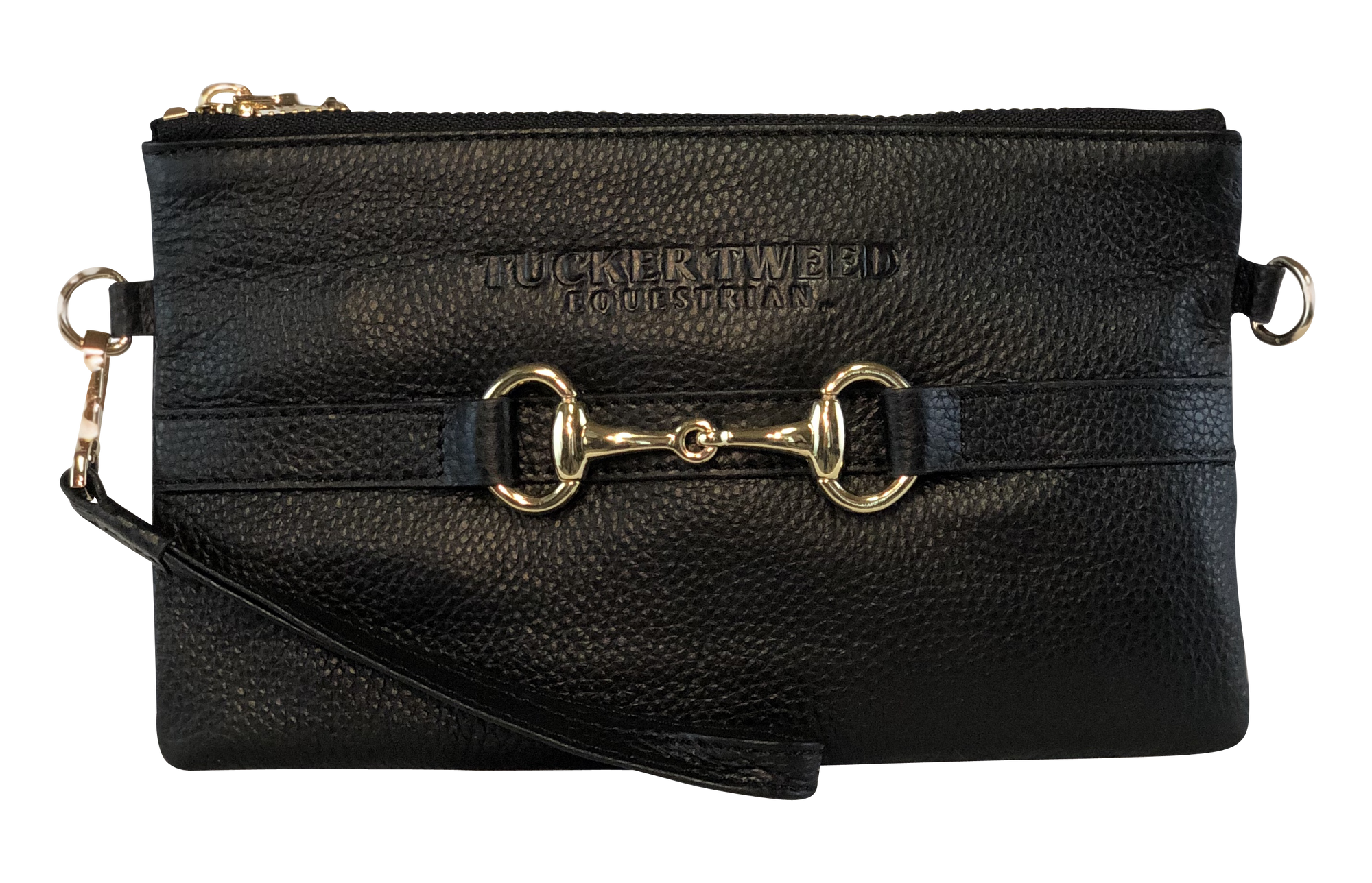 Tucker Tweed Leather Handbags Black The Wellington Wristlet