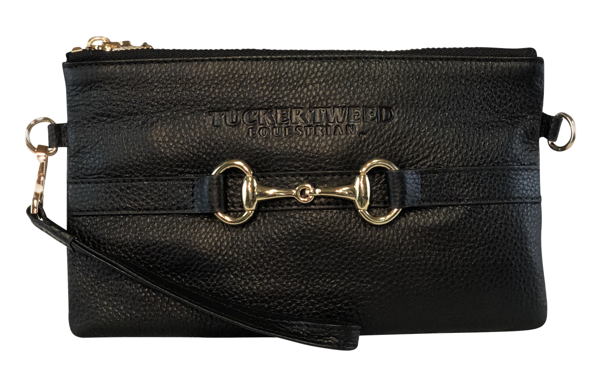 Tucker Tweed Leather Handbags Black The Wellington Wristlet