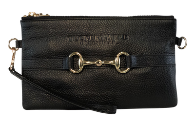 Tucker Tweed Leather Handbags Black The Wellington Wristlet