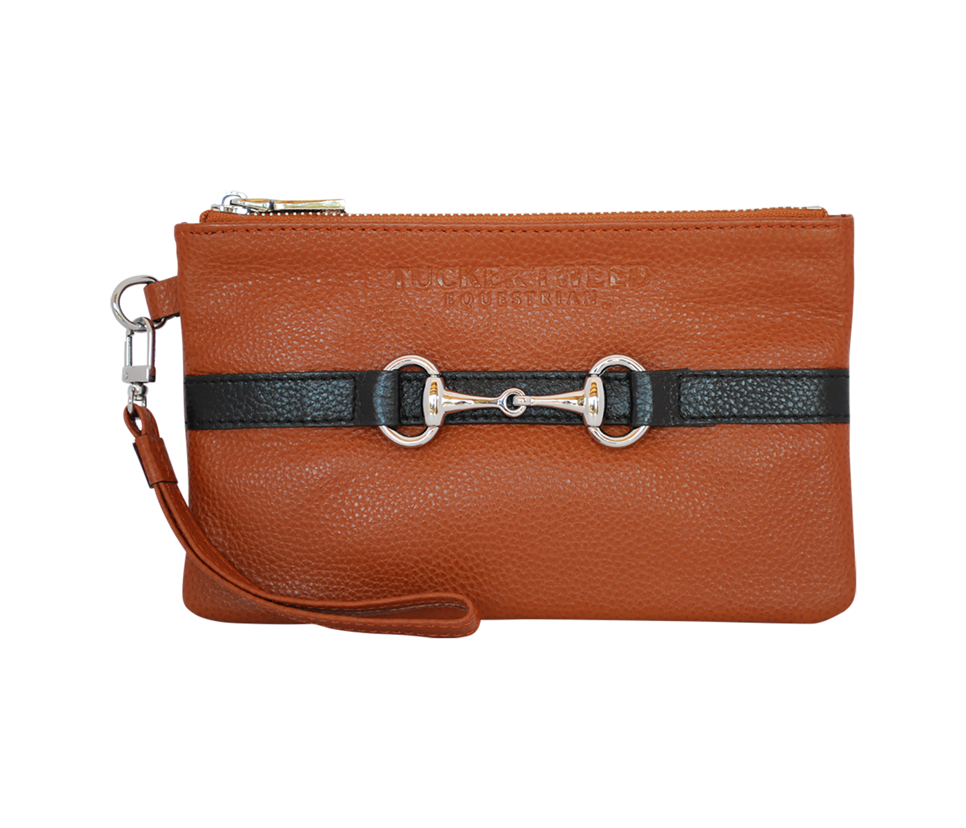 Tucker Tweed Leather Handbags Chestnut/Black The Wellington Wristlet