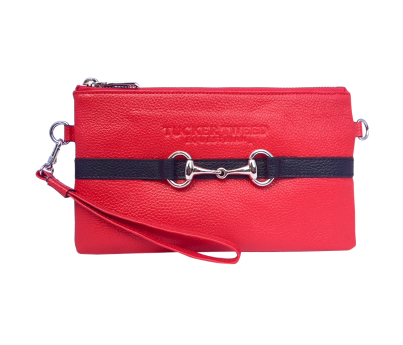 Tucker Tweed Leather Handbags Red/Black The Wellington Wristlet