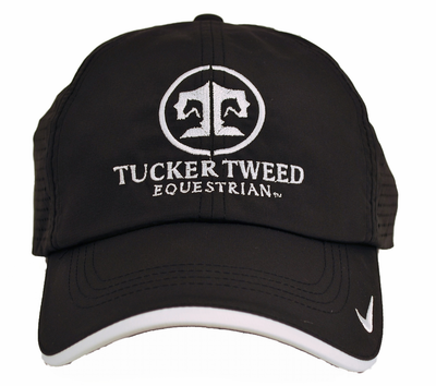 Tucker Tweed Apparel  Black/White Tucker Tweed Equestrian Embroidered Hat